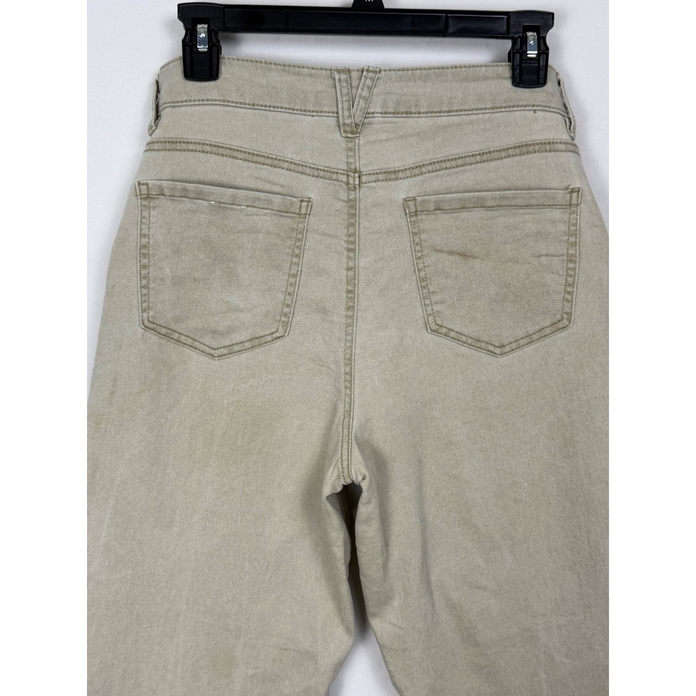 d.jeans Wide Leg Utility Pants Womens 4 Tan Good Stretch Patch Pocket Khaki - Picture 14 of 15